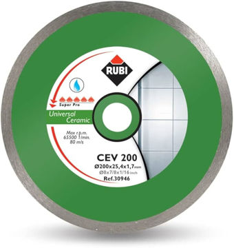 Imagen de DISCO DIAMANTADO PARA CERAMICA 200MM CEV200 RUBI