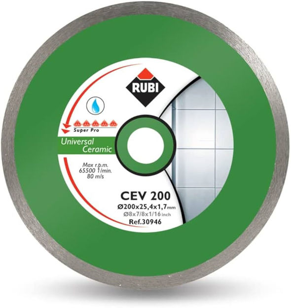 Imagen de DISCO DIAMANTADO PARA CERAMICA 200MM CEV200 RUBI
