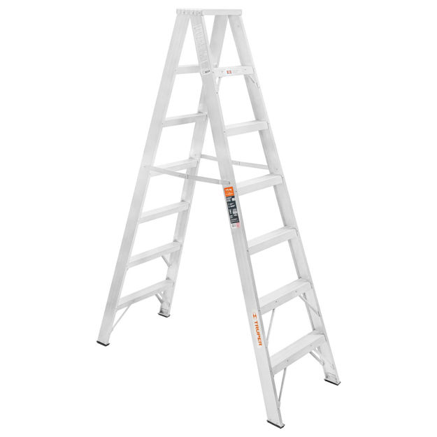Imagen de ESCALERA ALUMINIO DOBLE ACCESO 7 ESCALONES TRUPER