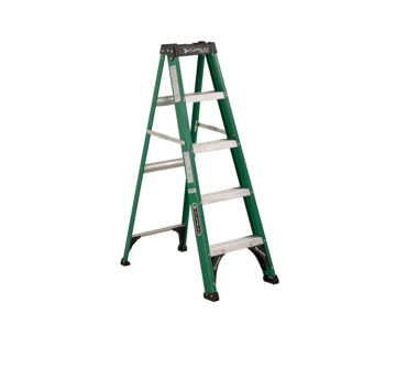 Imagen de ESCALERA TIJERA FIBRA VIDRIO 5 ESCALONES 1.5M CUPRUM