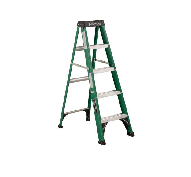 Imagen de ESCALERA TIJERA FIBRA VIDRIO 5 ESCALONES 1.5M CUPRUM