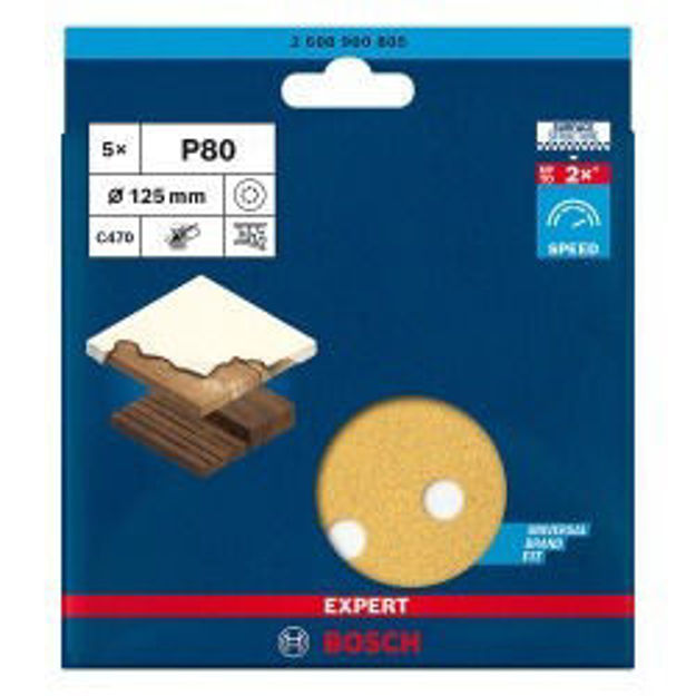 Imagen de DISCO PARA LIJADORA EXCENTRICA 125MM GR.80 BOSCH