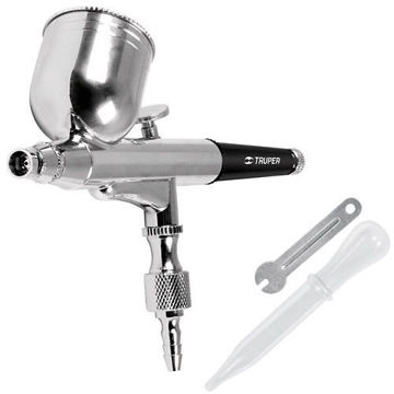 Imagen de PISTOLA AEROGRAFICA CON GOTERO Y LLAVE TRUPER
