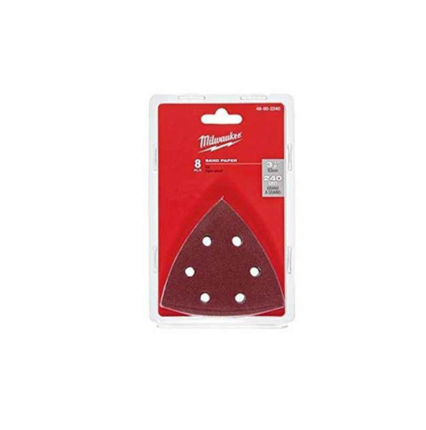 Imagen de KIT 8 LIJAS GRANO 240 PARA MULTIHERRAMIENTA MILWAUKEE