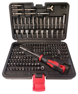 Imagen de JUEGO PUNTAS PARA ATORNILLADOR + ACCESORIOS 100 PIEZAS LTI