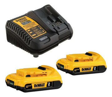 Imagen de KIT CARGADOR + 2 BATERIAS 18V 2.0AH DEWALT