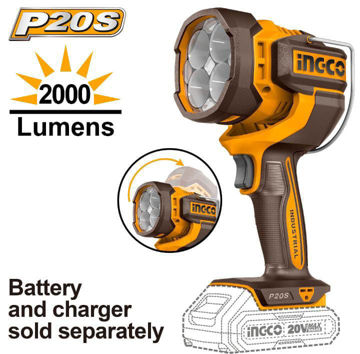 Imagen de LINTERNA LED A BATERIA 20V (CARCAZA) INGCO