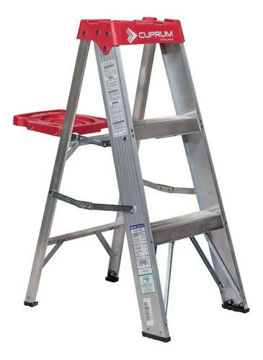 Imagen de ESCALERA TIJERA ALUMINIO C-2312 3 ESCALONES 91CM CUPRUM