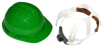 Imagen de CASCO SEGURIDAD CON ARNÉS REGULABLE VERDE CLIMAX