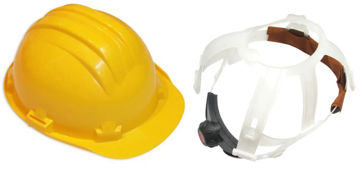 Imagen de CASCO SEGURIDAD CON ARNÉS REGULABLE AMARILLO 5-RG CLIMAX