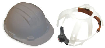 Imagen de CASCO SEGURIDAD CON ARNÉS REGULABLE GRIS 5-RG CLIMAX
