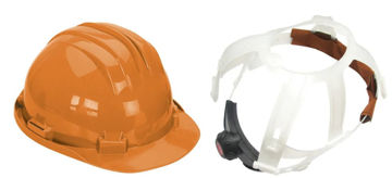 Imagen de CASCO SEGURIDAD CON ARNÉS REGULABLE NARANJA 5-RG CLIMAX
