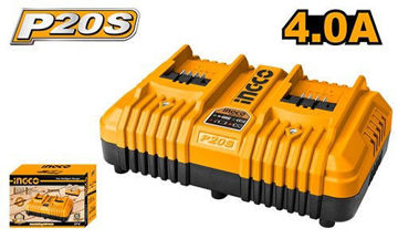 Imagen de CARGADOR RÁPIDO INTELIGENTE DOBLE 20V INGCO