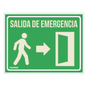 Imagen de CARTEL SALIDA DE EMERGENCIA 21 X 28 CM TRUPER