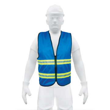 Imagen de CHALECO ALTA VISIBILIDAD CON REFLECTIVO AZUL TRUPER