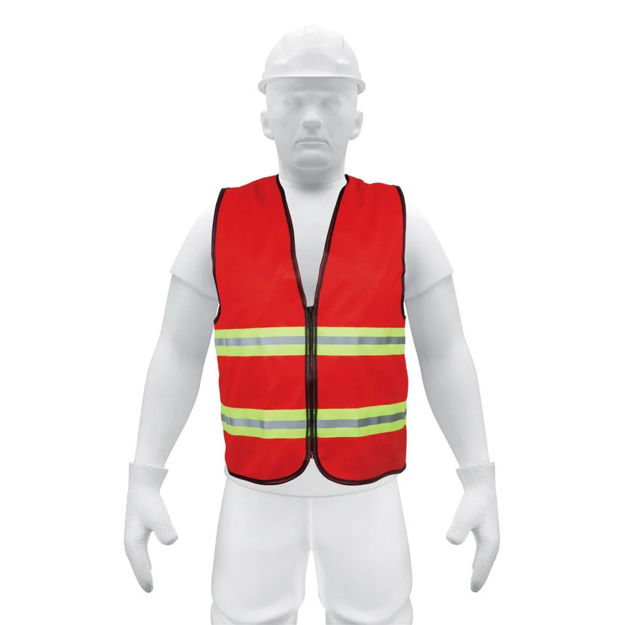 Imagen de CHALECO ALTA VISIBILIDAD CON REFLECTIVO ROJO TRUPER