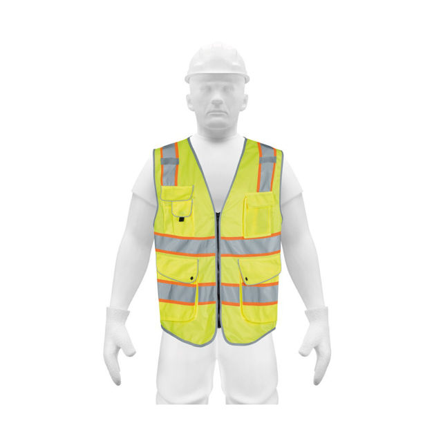 Imagen de CHALECO REFORZADO CON CIERRE AMARILLO TALLE L TRUPER