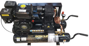 Imagen de COMPRESOR 5.5HP MOTOR NAFTA 30 LITROS 140PSI SCHULZ