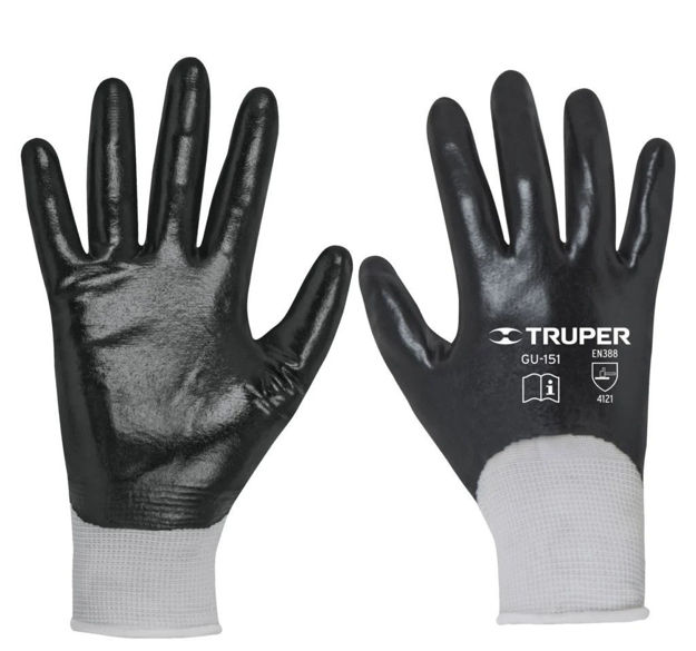 Imagen de GUANTES MECÁNICO PALMA Y DORSO NITRILO TRUPER