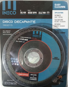 Imagen de DISCO REMOVEDOR DE PINTURA 115MM EJE 22,2MM INECO