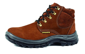 Imagen de BOTIN DE CUERO TOP NOBUCK MARRON TALLE 45 WORKSAFE