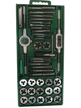 Imagen de JUEGO MACHO Y TERRAJA 40 PIEZAS CON MANIJAS CHANGLU