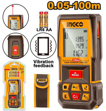 Imagen de MEDIDOR DE DISTANCIA LÁSER 100M CON ESTUCHE INGCO