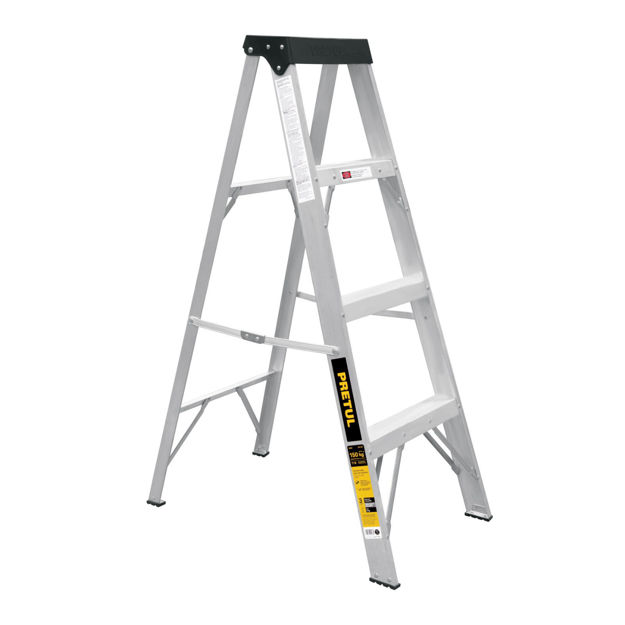 Imagen de ESCALERA ALUMINIO TIJERA 3 ESCALONES EST-33P PRETUL