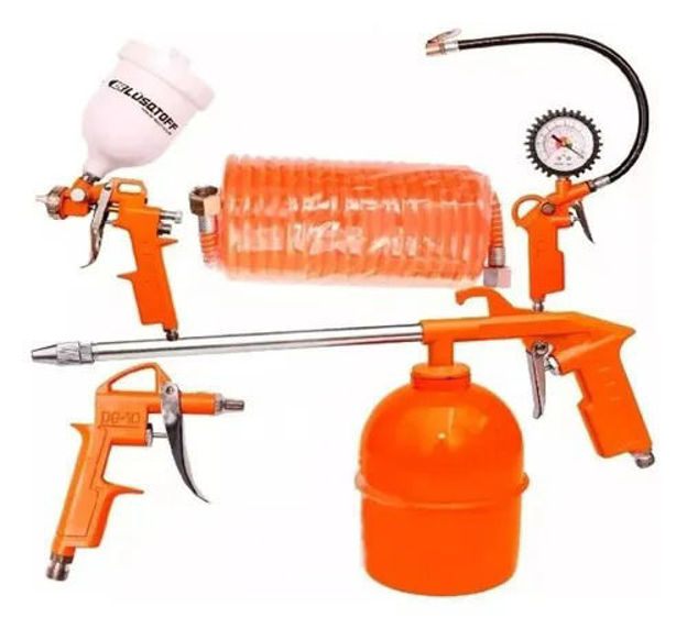 Imagen de KIT AIRE MULTIUSO PARA COMPRESOR 5 PIEZAS LUSQTOFF