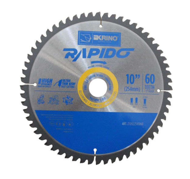 Imagen de CIRCULAR PARA ALUMINIO Y MULTIMATERIAL  10" 100 DIENTES KRINO