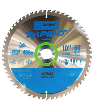 Imagen de CIRCULAR PARA MADERA 10" 80 DIENTES (254X30MM) KRINO