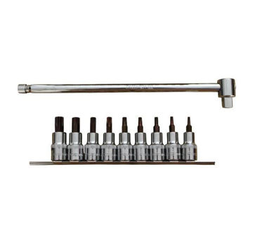 Imagen de JUEGO BOCALLAVES TORX ENCASTRE  1/2" T20 - T60 CROSSMAN