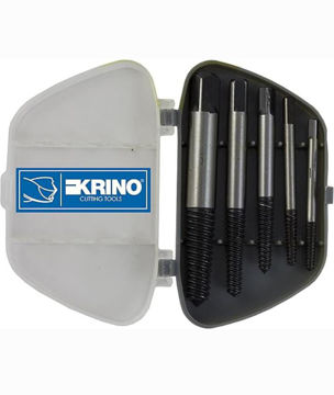 Imagen de EXTRACTOR TORNILLOS CONTRA MACHO 5 PIEZAS 1/8"- 3/4" KRINO