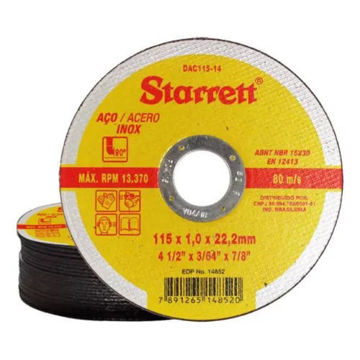 Imagen de DISCO CORTE PARA METAL STANDARD 115 X 1.0MM STARRET
