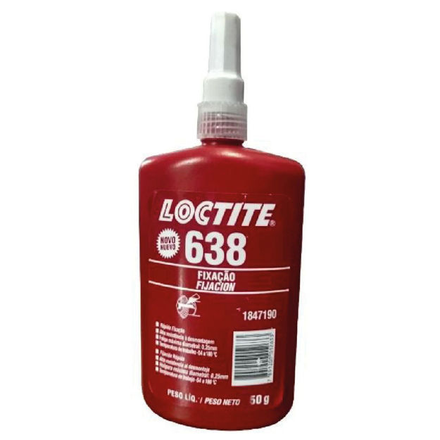 Imagen de FIJADOR PIEZAS CILINDRICAS 638 50ML CURADO RÁPIDO LOCTITE