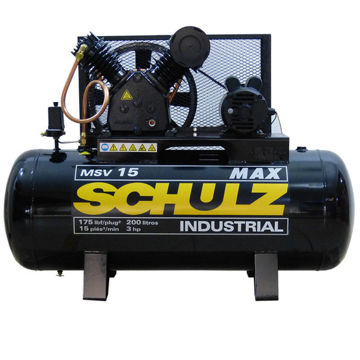Imagen de COMPRESOR MONOFÁSICO 3HP 200 LITROS MSV 15MAX SCHULZ