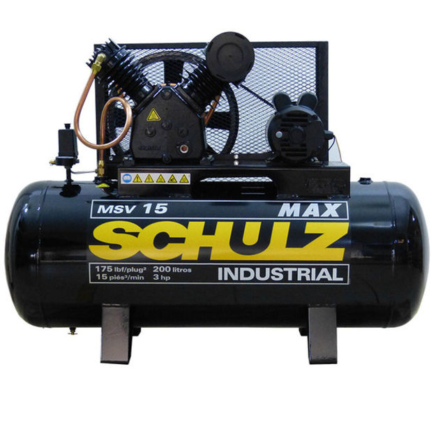 Imagen de COMPRESOR MONOFÁSICO 3HP 200 LITROS MSV 15MAX SCHULZ