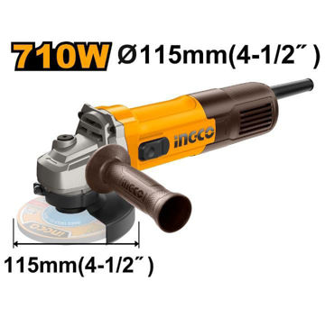Imagen de AMOLADORA ANGULAR 4.5" 710W INGCO