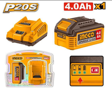 Imagen de CARGADOR + 1 BATERIA 20V 4.0AH INGCO