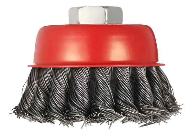 Imagen de CEPILLO COPA TRENZADO ACERO 100MM M14 INECO