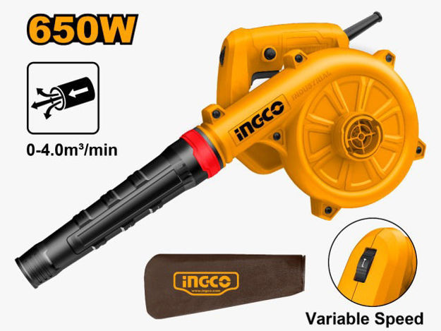 Imagen de SOPLADOR ELÉCTRICO 650W VELOCIDAD VARIABLE INGCO