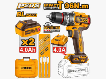Imagen de TALADRO PERCUTOR BATERÍA 20V 4.0AH INGCO