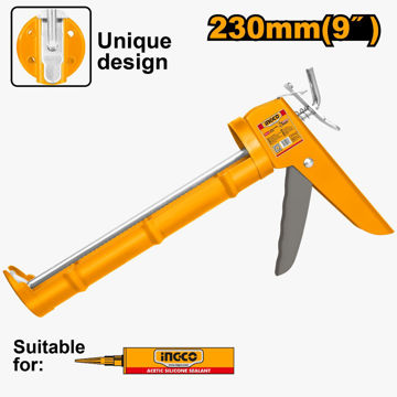 Imagen de PISTOLA APLICADORA SILICONA 230MM INGCO