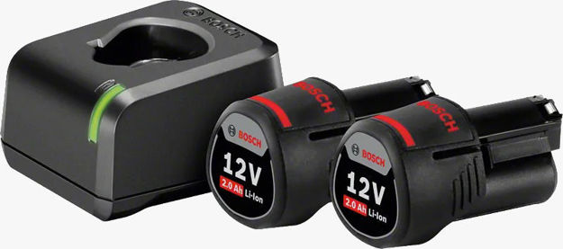 Imagen de KIT CARGADOR + 2 BATERIAS GAL 12V-20 GBA 12V 2AH BOSCH
