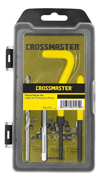 Imagen de JUEGO INSERTOS PARA ROSCAS 15 PIEZAS M12 X 1.5 X 16.3MM CROSSMASTER