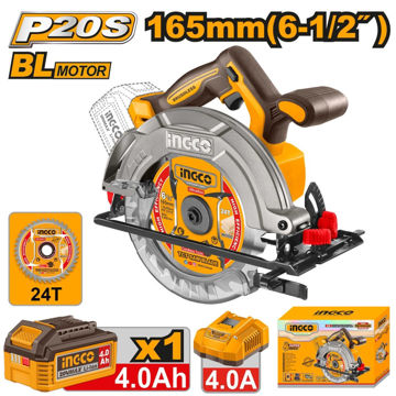 Imagen de SIERRA CIRCULAR BATERIA 20V 165MM 6.1/2" INGCO