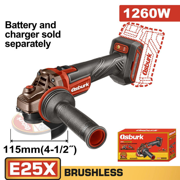 Imagen de AMOLADORA BATERÍA 25V 115MM (CARCAZA) OSBURK