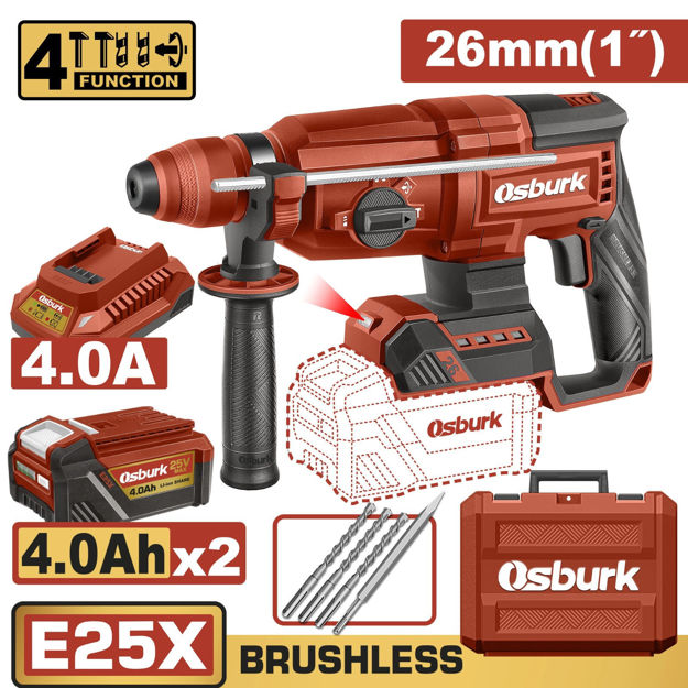Imagen de ROTOMARTILLO SDS-PLUS BATERÍA 25V 26MM OSBURK