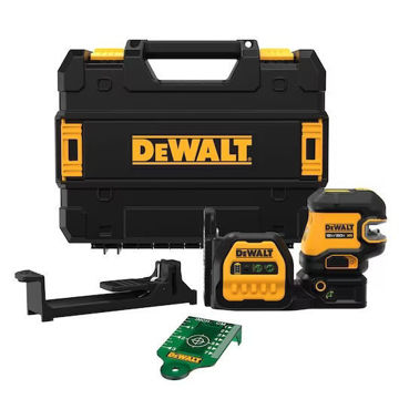 Imagen de NIVEL LASER H-V + PLOMADA (CARCAZA) BATERIA 12/20V 100 METROS DEWALT