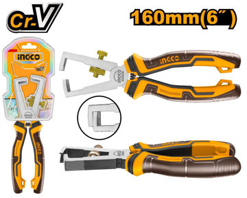 Imagen de PINZA PELA CABLE 6" INGCO
